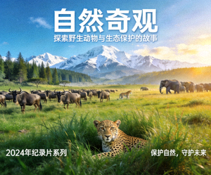 纪录片《自然奇观》海报 - 野生动物，自然风光，生态保护
